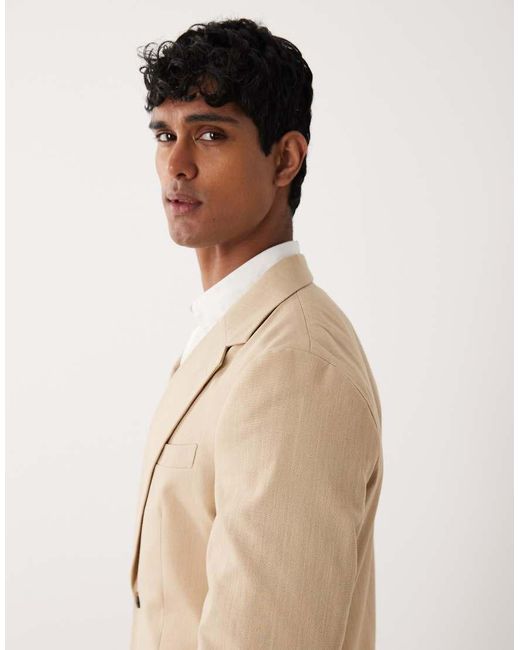 ASOS Natural Slim Fit Suit Blazer for men