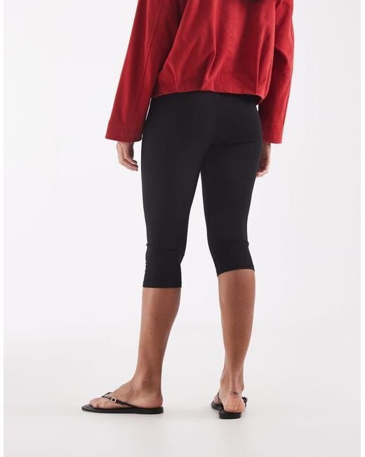 ONLY Red Jersey Capri legging