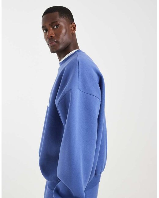 ASOS Blue Co-ord Extreme Oversized Italia Crew Neck Sweatshirt for men