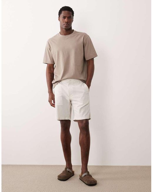 Jack & Jones Natural Linen Mix Shorts for men