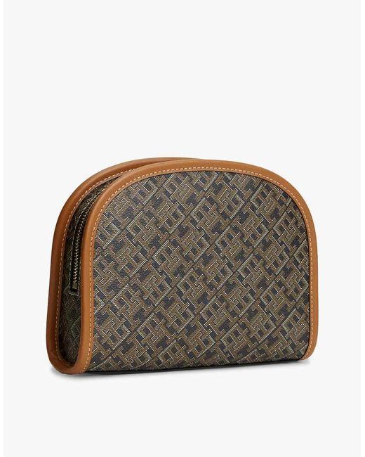 Tommy Hilfiger Brown Hilfiger Icon Th Monogram Print Washbag