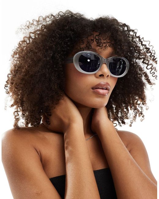 A.Kjærbede Black Anma Round Sunglasses