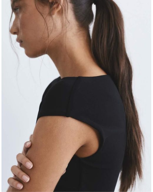 Pull&Bear Black Midi Dress