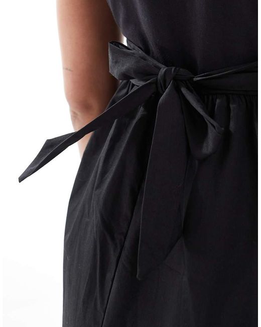Mama.licious Black Mamalicious Maternity Cotton Poplin Skirt Mini Dress