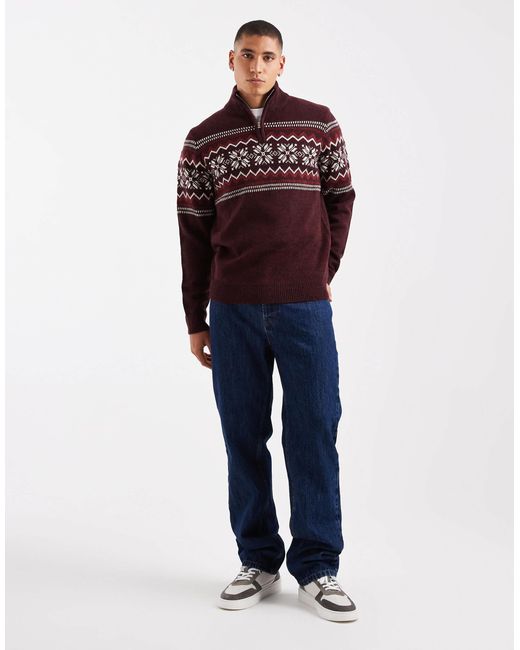 Threadbare – pullover in Red für Herren