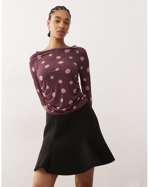 Monki Black Structured Hem Mini Skirt