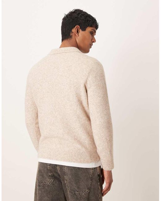 Mango Natural Wool Mix Knitted Polo for men