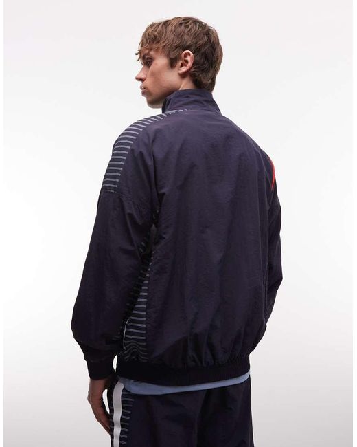 Umbro Blue Relaxed Track Jacket for men