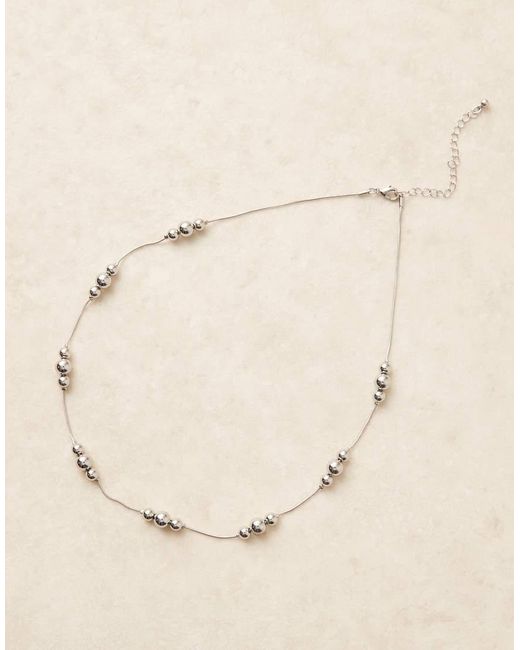 Collana Da Festival Con Sfere E Perline di ASOS in Gray da Uomo