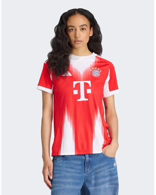 Adidas Red Fc Bayern 25/26 Home Jersey