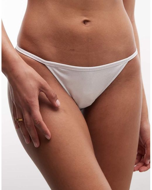 Weekday Brown 2-pack Seamless Rib Soft Thong