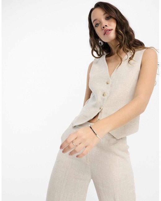 & Other Stories Natural Linen Waistcoat