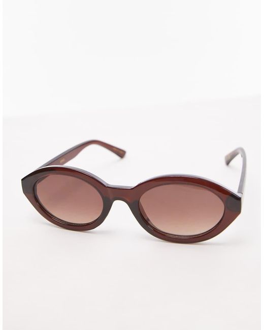 Mango White Round Sunglasses