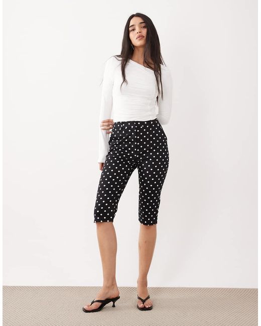 ASOS White Slinky Long Sleeve Asymmetric Slash Neck Top With Ruching Side