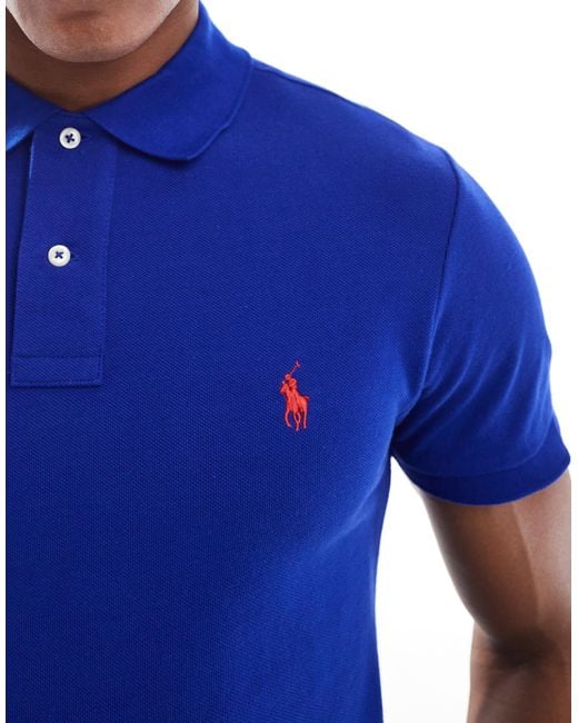 Polo Ralph Lauren – pikee-polohemd in Blue für Herren