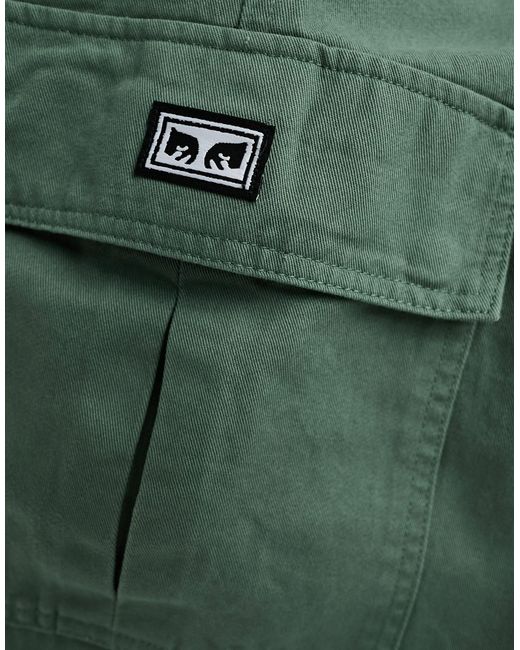 Obey Green Twill Cargo Trouser for men