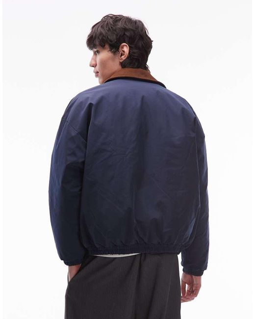 Obey Blue Elysian Worker Jacket for men