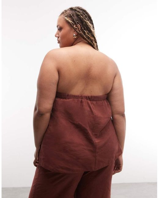 ASOS Red Asos Design Curve Longline Bandeau Top