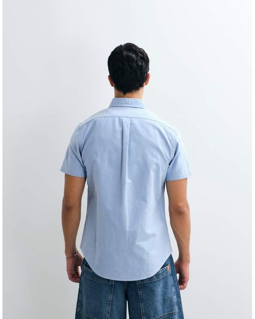 Polo Ralph Lauren Blue Classic Oxford Short Sleeve Custom Fit for men