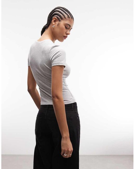Weekday Gray Slim Fit T-shirt