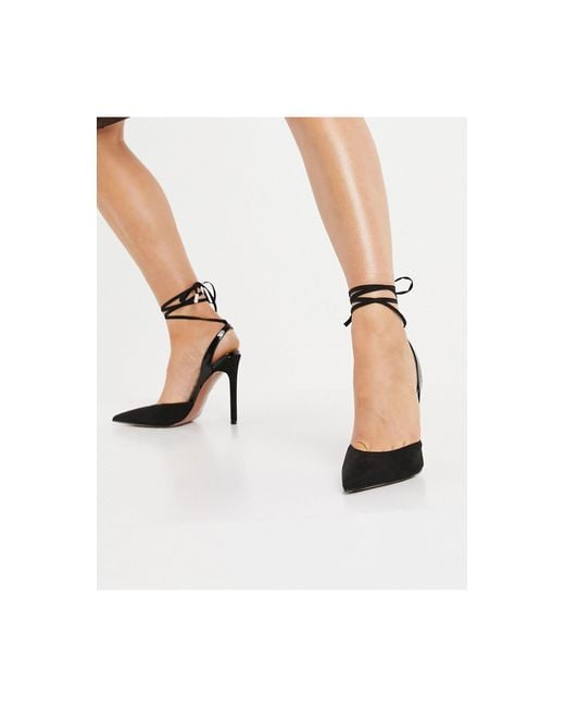 ASOS – pally – high heels mit hoher schnürung in Schwarz | Lyst DE