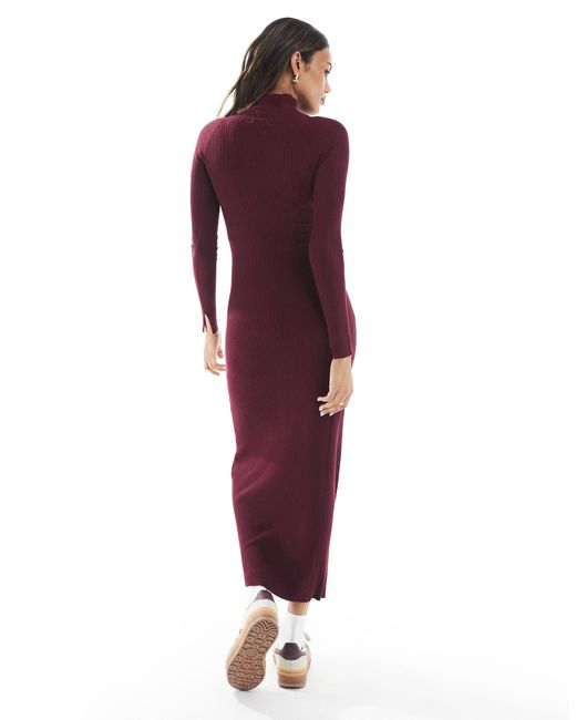 ASOS Asos Design Maternity Knitted Fine Gauge Maxi Dress With Rib Detail in Purple | Lyst ASOS Asos Design Maternity Knitted Fine Gauge Maxi Dress With Rib Detail in Purple | Lyst