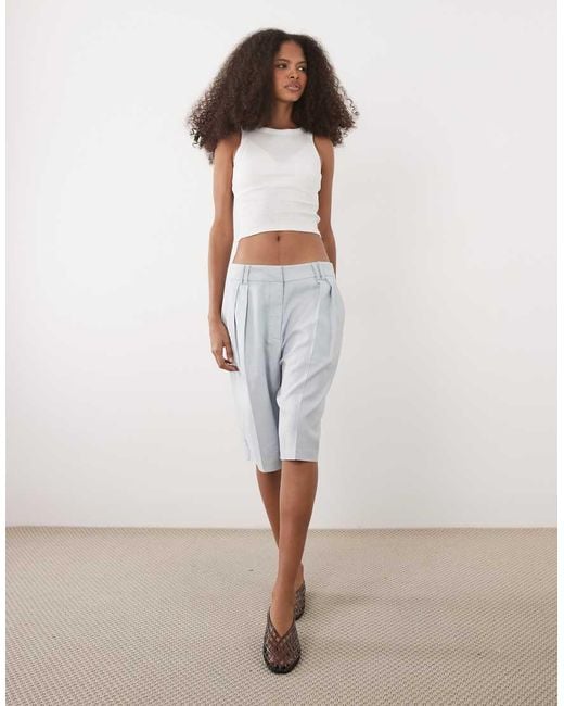 Brave Soul White Ribbed Crop Vest Top