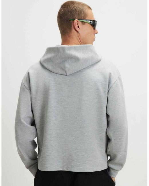 River Island Gray Premium Oversized Fit Zipped Hoodie for men