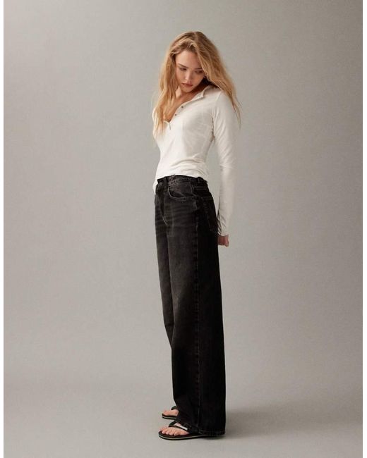 ASOS Gray Wide Leg Dad Jean