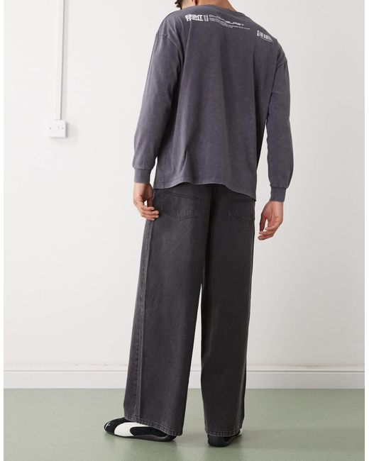 X003 - jean large - délavé Collusion pour homme en coloris Blue