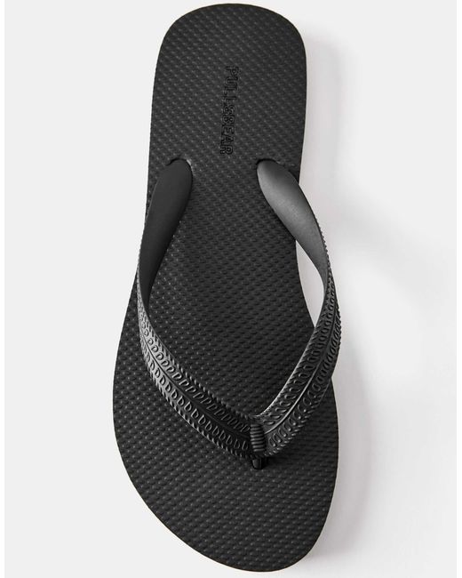 Pull&Bear Black – flache sandalen