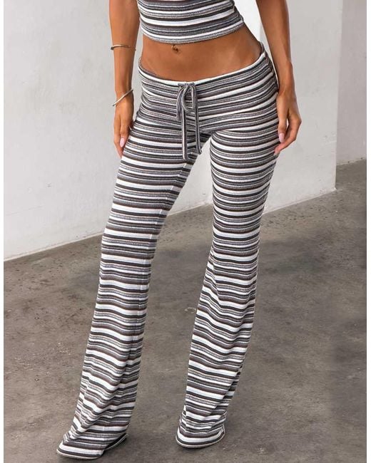 Tiger Mist White Dillon Knit Drawstring Pants