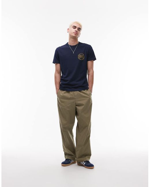 Tommy Hilfiger Blue Basketball Chest Logo T-Shirt for men
