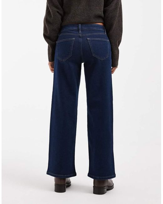 Only Petite Black Judy Low Rise Wide Leg Jeans