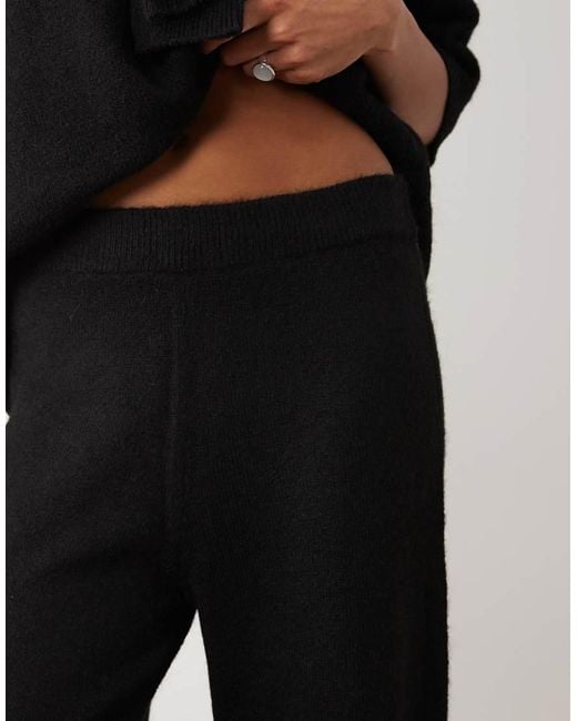 ASOS Black Wide Leg Trouser With Wool Co-Ord