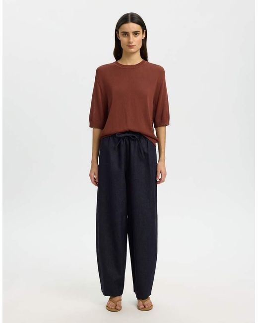 SELECTED Red Knitted Top
