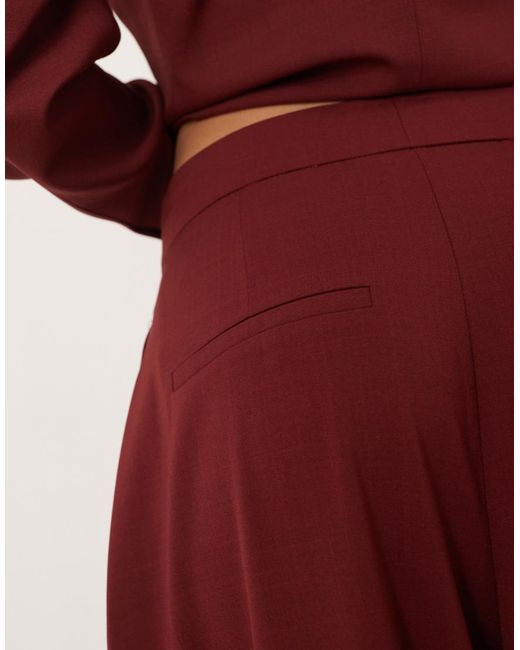 Mango Red Dani Tailo Wide Leg Trouser Co-ord
