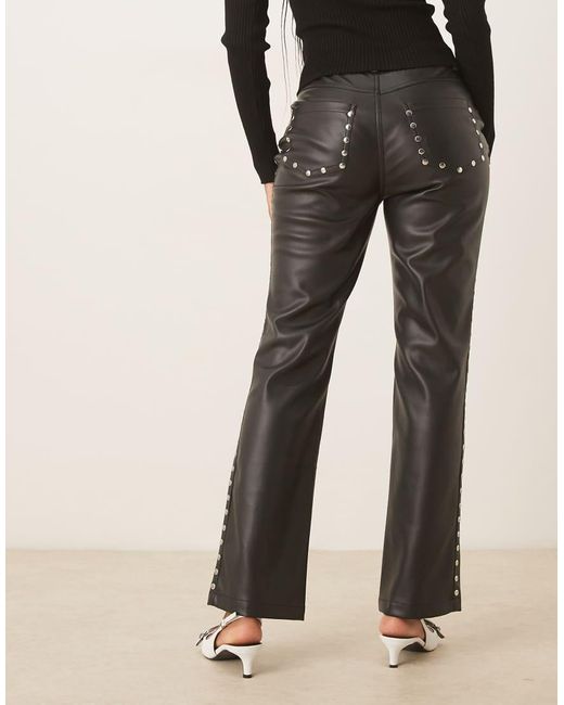 Never Fully Dressed Black Pu Studded Trousers