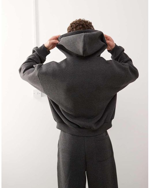 Reclaimed vintage Heavyweight Boxy Hoodie Co ord in Black for Men Lyst UK