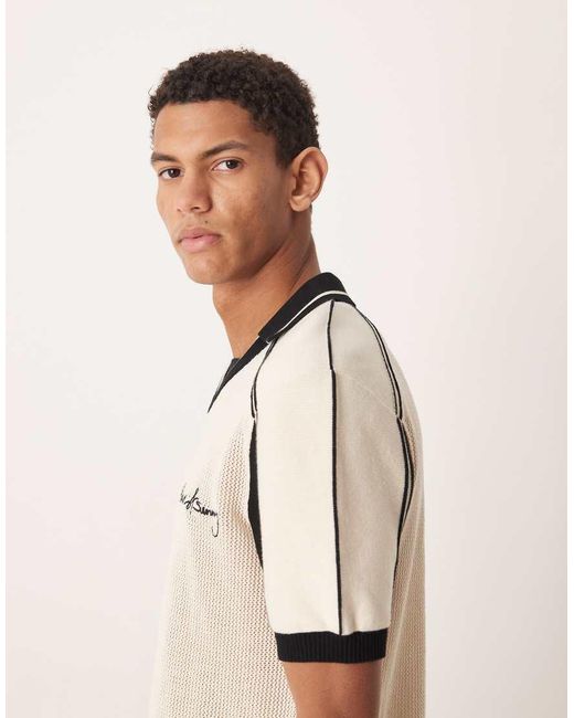 House Of Sunny Natural Keepers Knit Polo Shirt for men