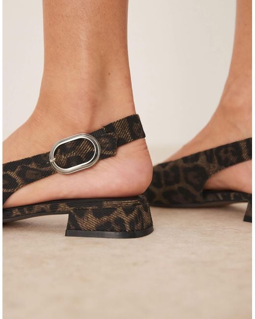 ASOS Natural Leonora Slingback Ballets