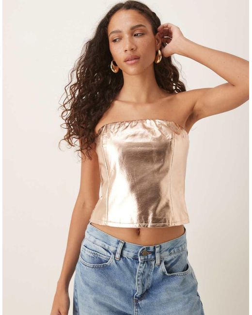 Glamorous Natural Strapless Top