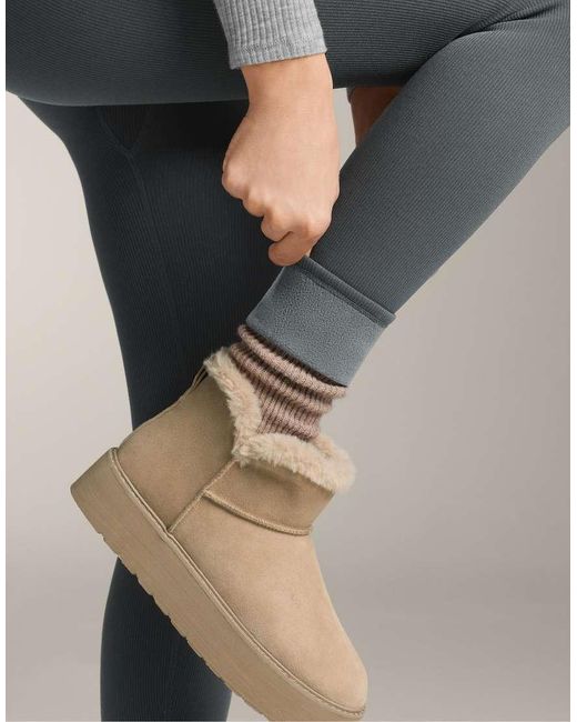 Oysho Gray Super High-rise Seamless Extra-warm Rib Ankle-length leggings 70 Cm