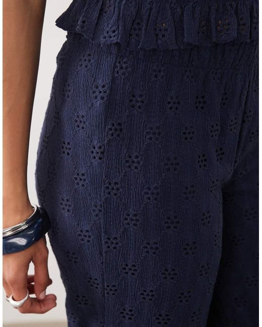 Mango Blue Teen Floral Straight Trouser Co-ord