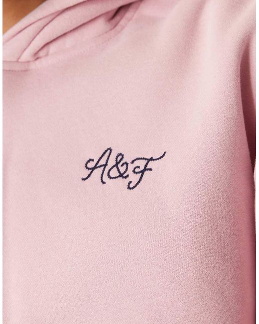 Abercrombie & Fitch Pink Chest Logo Hoodie Co-Ord