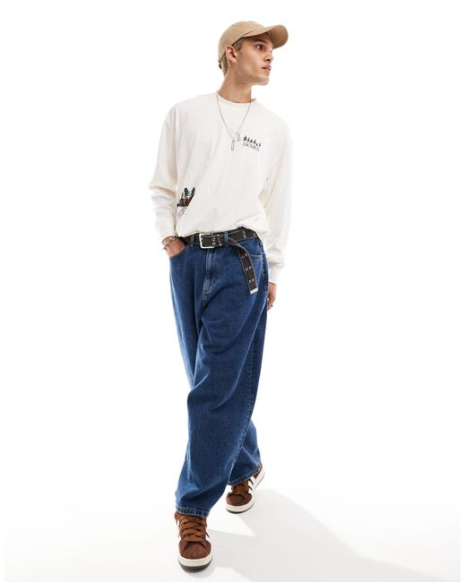 Kenbridge - maglietta a maniche lunghe sporco con stampa di Dickies in White da Uomo