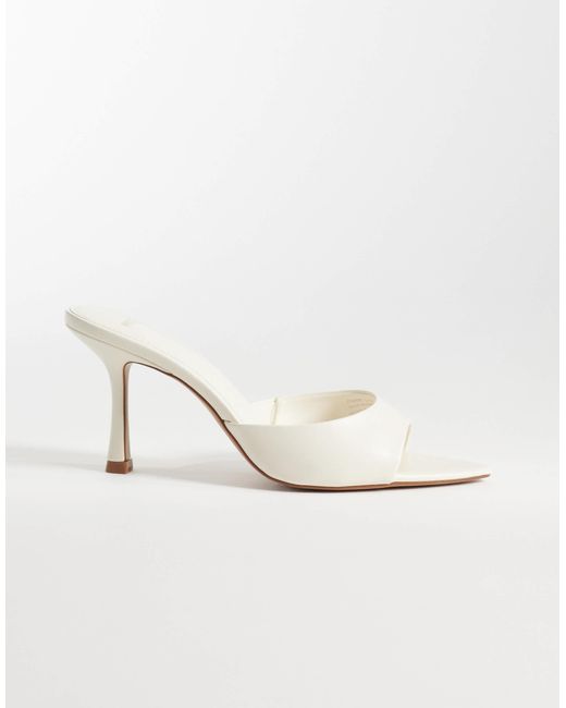 Mango White – mules aus kunstleder