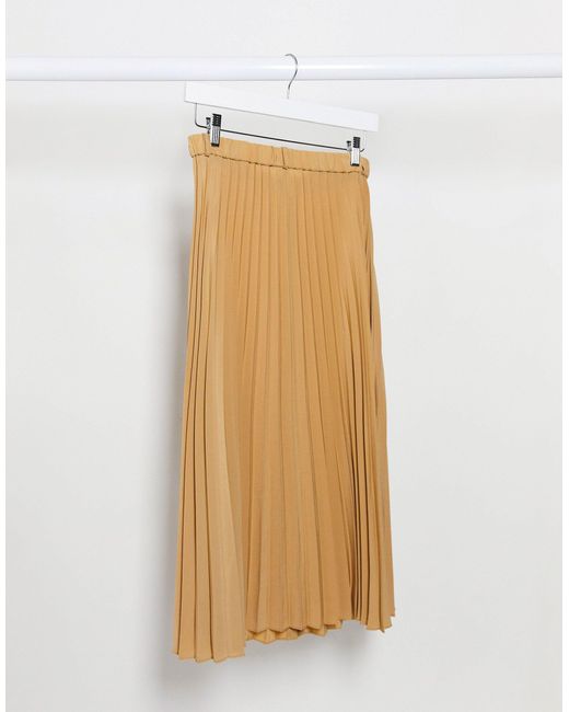Stradivarius Pleated Skirt With Front Buttons | Lyst Canada