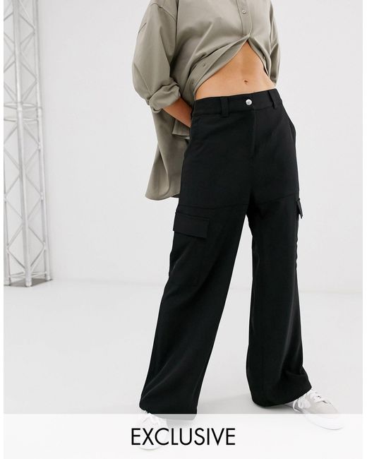 Weekday Denim Wide Leg Cargo Trousers 