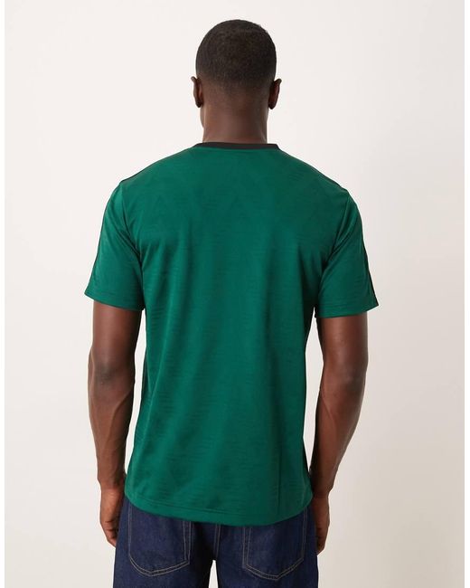 Adidas Originals Green Logo Ringer T-Shirt for men
